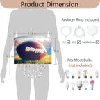 American Football & Helmet Lamp Shade with Acrylic Bead Droplets, Sport Theme Fabric Light Shade for Pendant Table & Floor Lamp, Kid Boy Teen Room Party Decor, 11.8in