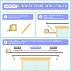 Curtain Rods for Windows 16 to 48 or 60 Inches Max Adjustable Length 1 Inch Diameter Window Curtain Rod with Aluminium Finials, Warm Gold
