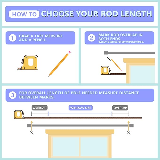 Curtain Rods for Windows 16 to 48 or 60 Inches Max Adjustable Length 1 Inch Diameter Window Curtain Rod with Aluminium Finials, Warm Gold