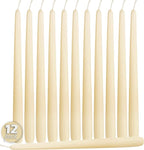 Hyoola 12 Pack Tall Taper Candles - 14 Inch Woolwhite Dripless, Unscented Dinner Candle - Paraffin Wax with Cotton Wicks - 12 Hour Burn Time