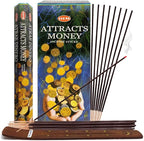 Attracts Money Incense Sticks and Incense Stick Holder Bundle Insence Insense Hem Incense Sticks