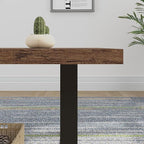 IBF Rustic Living Room Table, Simple Industrial Rectangle Coffee Table, Modern Minimalist Farmhouse Wooden Center Table, Wood and Metal Vintage Coffee Table for Bedroom Office, Rustic Brown, 47 Inch