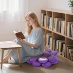 Lotus Flower Floor Pillows, Large Cushion Inspired by Lotus Flower Design, Decorative Seating for Living Room, Bedroom, and Lounge, Soft Washable Floor Cushion for Relaxation, and Family Activities