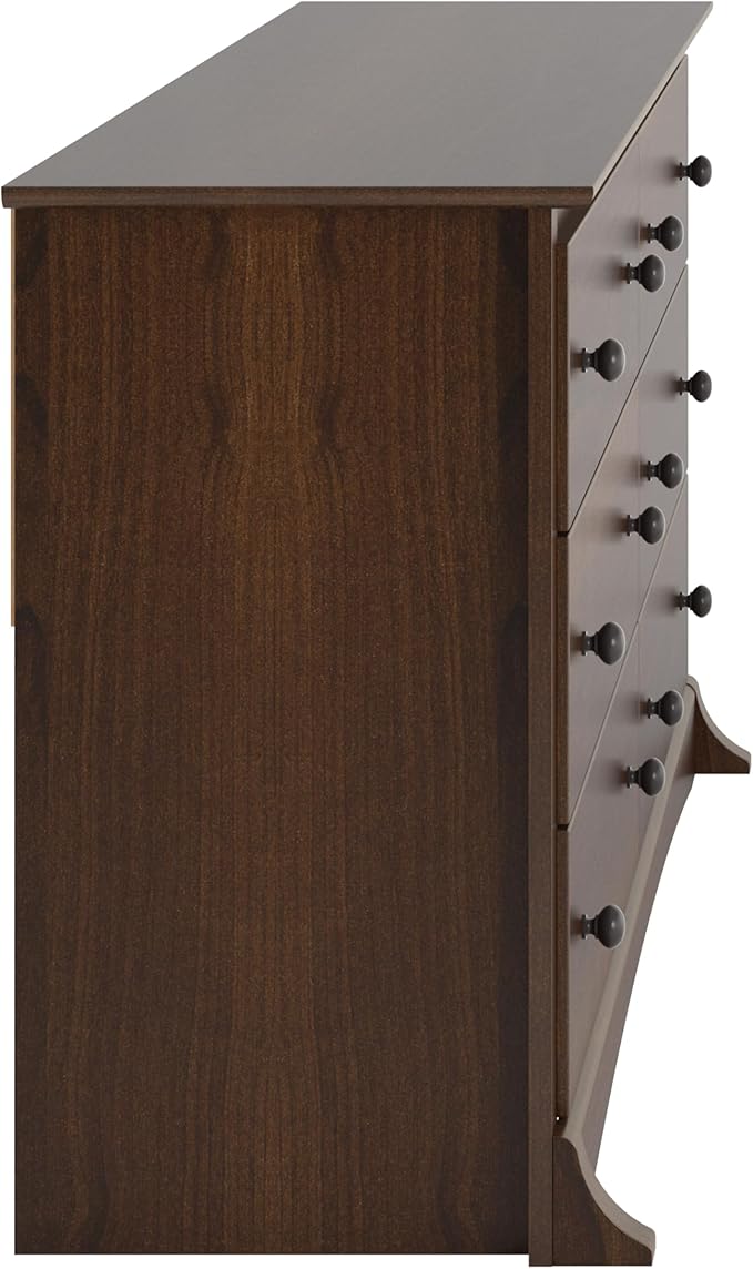 Prepac Sonoma 6-Drawer Double Dresser for Bedroom, Wide Chest of Drawers, Traditional Bedroom Furniture, 59" wide x 17.5" deep x 29" tall, Espresso
