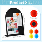 Shimeyao 2 Pcs Black Magnetic Bulletin Board for Tabletops with 8 Magnets 12 x 8.5 Inch Memo Display Easel Stand for Home Office School Kitchen Table Supplies (Arched)