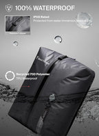 Black Voyage Reusable Vacuum Compression Travel Bag for Carry-On Suitcase and Backpack, Recycled IP67 Waterproof Space Saver Vacpack (3-Pack, 18L - Pump Included)