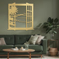 SIGNLEADER Metal Wall Art Decor Tropical Sunset Scenery Modern Abstract Wall Sculpture Hangings Home Decoration for Living Room, Bedroom, Bathroom, Kitchen, Outdoor - 30" Gold