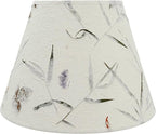 Aspen Creative 32688 Transitional Empire Shape Spider Construction Lamp Shade, Off White with Leaves and Petals in Paper, 7" Top x 13" Bottom x 9-1/2" Slant Height