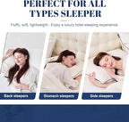 Feather Down Pillows King Size Set of 2, Luxury Hotel Collection Bed Pillow 2 Pack, Airyfil™ Powered Fillings & Feathers Pillow，Fluffy Plush for Side Sleepers,Firm, 20x36 in.