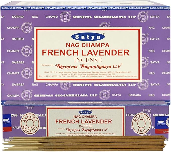 French Lavender Incense Sticks and Incense Stick Holder Bundle Insence Insense Satya Incense