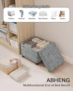 17.7 inches Chenille turfed Ottomans Cube with Legs, Metal-Framed Square Storage Ottoman Foot Rest Stool Holds 770 LB for Dorm Living Room Bedroom Gray UASN641G