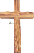 Wall -Wooden Wall Hanging Cross Made of Olive Wood in The Holy Land - Unique Gift for Christmas or Wall Cross for Bedroom or Living Room (10 x 6 Inches)
