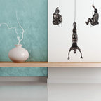 Large Set of 3 Climbing Men Wall Art Decor Sculpture,Nordic Modern Simplicity Decorative Wall Art, Climbing Man Sculptures,Home & Office Climber Gifts