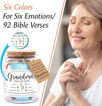 NewEleven Grandma Gifts - Christian Gift, Grandma Birthday Gifts From Granddaughter, Grandson, Kids - Daily Encouragement, Inspirational Present - Bible Verse Jar