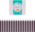 Alternative Imagination Black Chime Candles - 20 Pack of Unscented 4 Inch Mini Taper Candles - Dripless Long Burning Ritual Candles for Meditation, Protection, Banishing Negativity, & Home Decor