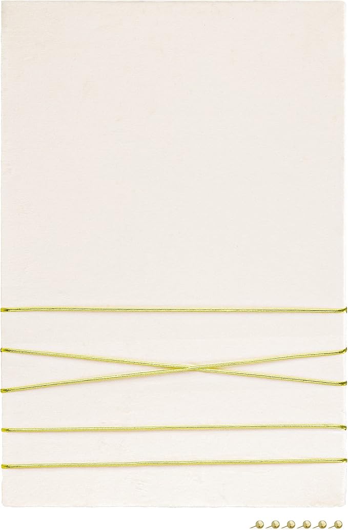 Navaris Fabric Memo Bulletin Board - 12" x 17" Velvet Memory Board for Wall to Display Photo Collages, Pictures, Notes - Includes 6 Push Pins - Beige