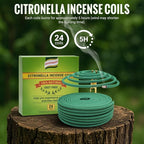 Citronella Incense coils, Made from Natural Plants, Suitable for Outdoor, Living Room, Terrace use (24 coils and 1 Coil Holders)