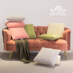 AM AEROMAX 12 × 20 Throw Pillow (Pack of 4) Memory Foam Pillow Insert - Rectangular Bolster for Decorative Cushion Bed Couch Sofa - Non-Deforming Over Time