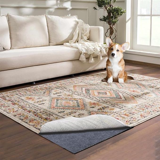Waterproof Rug Pad, 2x8 ft Area Rug Non-Slip Carpet Pad, Non-Slip Rug Pads for All Floors and Finishes, Felt Pad for Hardwood Floors, Keeps Carpets in Place Soft and Safe