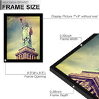 100% Solid Wood 7x9 Picture Frame Set of 2, Black Frame for 7 x 9 Inch Picture Poster Photo, Light Weight 7 by 9 HQ Matte Black Frame for Wall - 2 Pack/Black/7"x9"