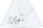 Aspen Creative 56039, Hardback Empire Transitional UNO Lamp Shade, Lace White with Petal Paper, 4" Top x 10" Bottom x 7" Slant, Slip UNO 33mm