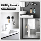 Shower Hooks for Inside Shower,No-Drill Removable&Reusable Towel Hooks for Bathroom,Heavy Duty Suction Cup Hooks for Glass Window,4 Packs(Black)