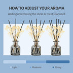 Brakula 2 Pack Reed Diffuser, Fresh Linen + Lavender Eucalyptus (3.38 fl oz Each Pack), Home Fragrance with 12 Sticks, Shelf Decor, Reed diffusers for Home