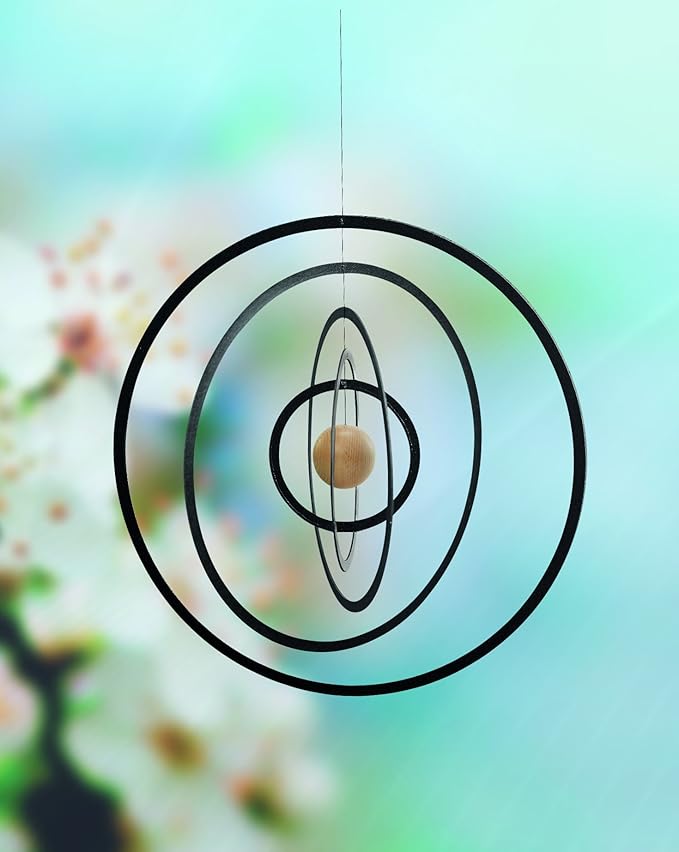 Science Fiction Nature Hanging Mobile - 10 Inches - Wooden Ball - Handmade in Denmark by Flensted