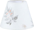 Aspen Creative 56038 Empire Uno Lamp Shade in White with Petal Paper, 5" Top x 9" Bottom x 7" Slant Height, Slip UNO 33mm