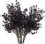 JAKY-Global Babys Breath Fabric Cloth Artificial Flowers 6 Bundle European Fake Silk Plants Decor Wedding Party Decoration Bouquets Real Touch DIY Home Garden (Black-6pcs)