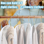 Patelai 16 Pcs 4" Gusseted Plastic Shoulder Covers for Hanging Clothes Coat Covers for Closet Clear Garment Breathable Bag for Jacket Clothing Coat Dress (Semi-transparent)