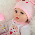 Reborn Baby Dolls Girl 22 Inch Realistic Silicone Baby Doll, Real Life Bebe Dolls Lifelike Handmade Soft Vinyl Cloth Body with Feeding Kit Toys Gifts for Kids 3+ (Lucia)