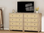 IDEALHOUSE Rattan Dresser for Bedroom, Chest of Dressers 37" Tall Dresser for Closet with 4 Rattan Drawers Chest with Clothes Storage Cabinet, Drawer Organizer for Bedroom, Living Room, Hallway