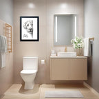 Gongyuanyihao Arts Funny Dog Bathroom Wall Art with Black Frame, Are You Pooping Sign for Farmhouse Restroom Decor, Rustic Humorous Canvas Print Painting Ready to Hang 16"x20"