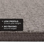 House, Home and More Skid-Resistant Carpet Indoor Area Rug Floor Mat - Gray - 4 Ft X 4 Ft - Non Slip Rubber Backing, Stain Resistant, Dog Friendly, Living Room Bedroom Kitchen Entryway