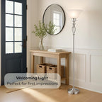 LightAccents White Floor Lamp Glass Shade Replacement - Modern Bowl Torchiere Lamp, Height: 4.75 inches, Width: 12 inches