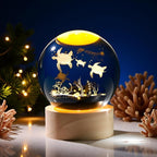 Sea Turtle Gifts for Women Men 3D Sea Turtles Crystal Ball with Wooden Light Base Glass Turtle Figurine Home Decor Gift for Mothers Valentine's Day Christmas Birthday (Diameter 2.36 inches)