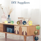 DomeStar 24PCS Blue Decorative Balls for Bowl Centerpiece, 2 Inch Rattan Balls Bowl Fillers Decor - Wicker Twig Orbs Spheres, Wedding Home Vase Table Decor