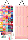 Vimiv Hair Bows Holder & Organizer w/Extra Large Capacity, Head Bows Hanger, 27 Ribbons, Baby Hair Accessory Storage Display with Sturdy Rope, Wall Hanging for Girl Room