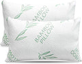 Elif Queen Size Pillows for Sleeping Set of 2 – Cooling Shredded Memory Foam Pillows with Removable Cover for Back, Stomach & Side Sleepers, Rayon Derived from Bamboo, Queen (2 Pack)