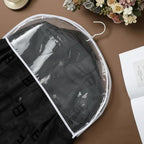 Patelai 8 Pcs Shoulder Covers for Hanging Clothes 24 x 12 x 2 Inches Plastic Garment Dust Covers Protectors with 2" Gusset for Closet Storage Suit, Coats, Jackets, Dress Closet Storage (Transparent)