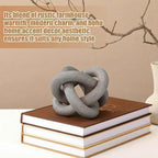 3 Link Wood Knot Decor Rustic Home Décor Accents Hand Carved Coffee Table Decoration, Boho Chain Link Decoration, Modern Shelf, Rustic Objects for Home Living Room Bedroom(Gray)