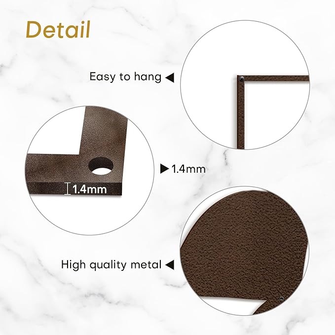 SIGNLEADER Metal Wall Art Decor Abstract Shapes Minimalist Modern Abstract Wall Sculpture Hangings Home Decoration for Living Room, Bedroom, Bathroom, Kitchen, Outdoor - 36" Bronze