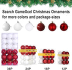 Red & White 3.2" Large Christmas Balls - Christmas Tree Decoration Ornaments Shatterproof Hanging Balls for Birthday Halloween Holiday Wedding Decorations Set of 10pcs