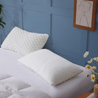 Sophia & William Cooling Bed Pillow for Sleeping (Queen Size) Adjustable Shredded Memory Foam Pillow for Side, Back and Stomach Sleepers