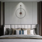 Modern Wall Clock Large Wall Clocks with Walnut Dial Silent Non-Ticking for Living Room Home Decor Bedroom Kitchen Office