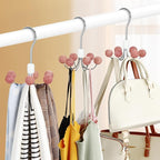 TOPIA HANGER Hoodie Hanger with 6 Cedar Balls, 360°Swivel Purse Hanger, Scarf Hanger, Closet Hooks, Handbag Organizer, Bra Hanger, Accessory Organizers for Scarf, Tanktop, Hat, Hoodie CT56C
