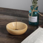 Koville Mexican Natural Onyx Incense Holder, 5inch Incense Holders for Sticks, Sturdy Incense Burner Ash Catcher, Ideal for Meditation, Relaxing, Easy to Clean(Mexico Onyx)
