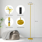 SUNMORY Floor Lamps for Living Room, 32W/3000LM Super Bright LED Floor Lamp with Remote Control, 69" Tall Standing Lamp with Stepless Dimmable, Modern Torchiere Corner Lamp for Bedroom, Office