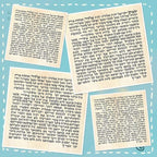 My Daily Styles 4 (Four Sheets) Mezuzah Non-Kosher Klaf Printed Paper Parchment Hebrew Mezuza 4" x 4" Count 4 (Four) Klafs Included